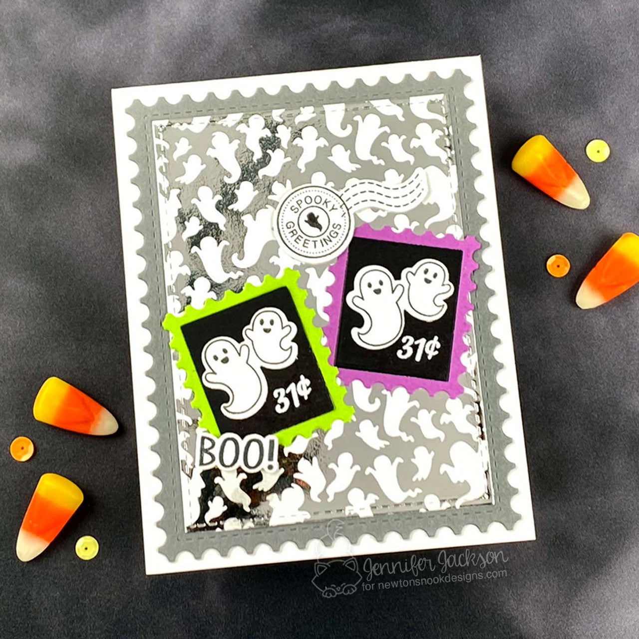 Newton's Nook Designs Halloween Postage Sampler Dies nn2509d05 boo