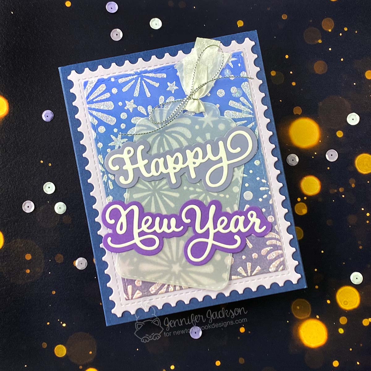 Newton's Nook Designs Happiest Holidays Dies nn2510d05 new year