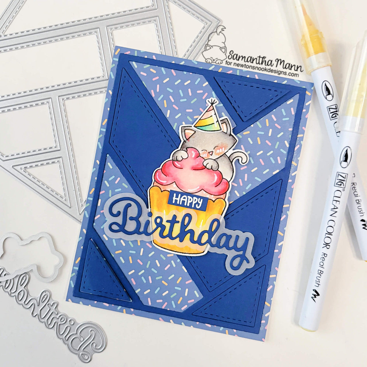 Newton's Nook Designs Happy Birthday Dies nn2507d06 cupcake