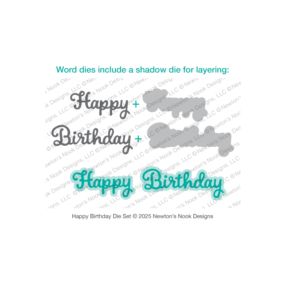 Newton's Nook Designs Happy Birthday Dies nn2507d06 product image