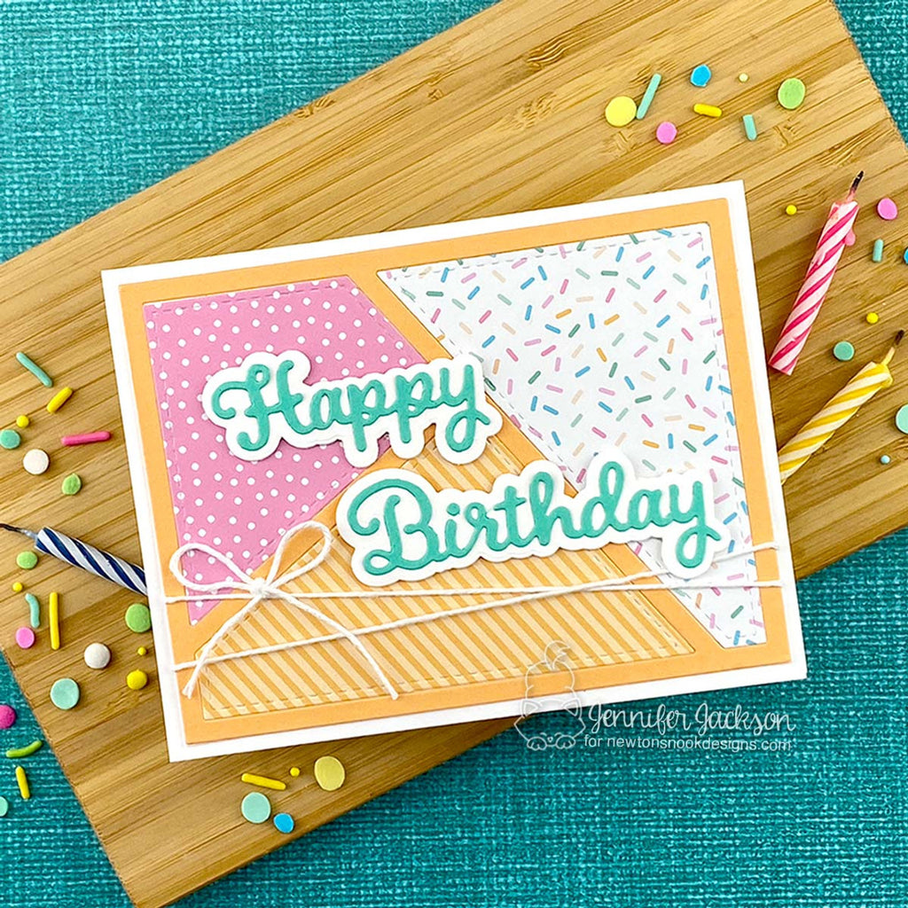 Newton's Nook Designs Happy Birthday Dies nn2507d06 stripes