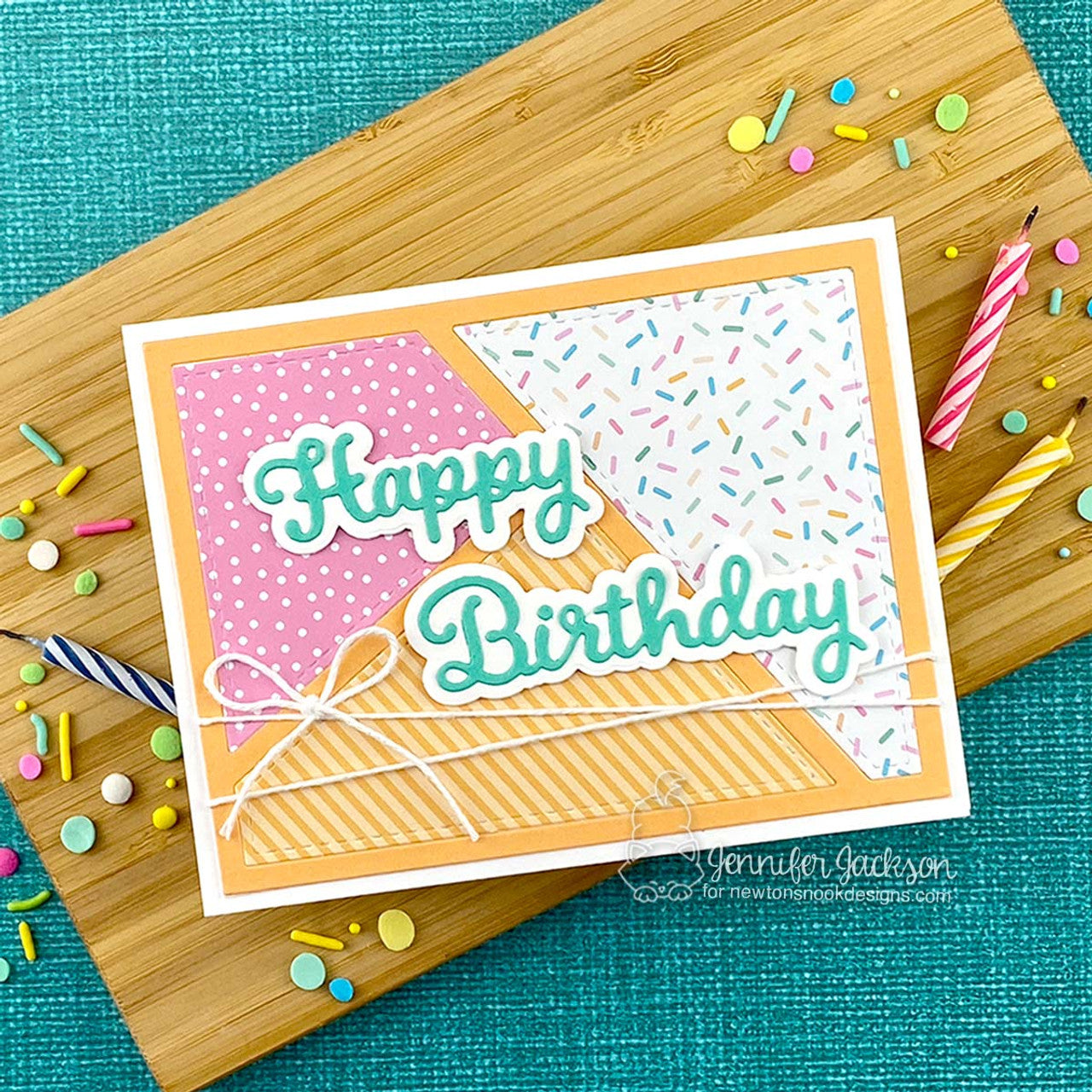 Newton's Nook Designs Happy Birthday Dies nn2507d06 stripes