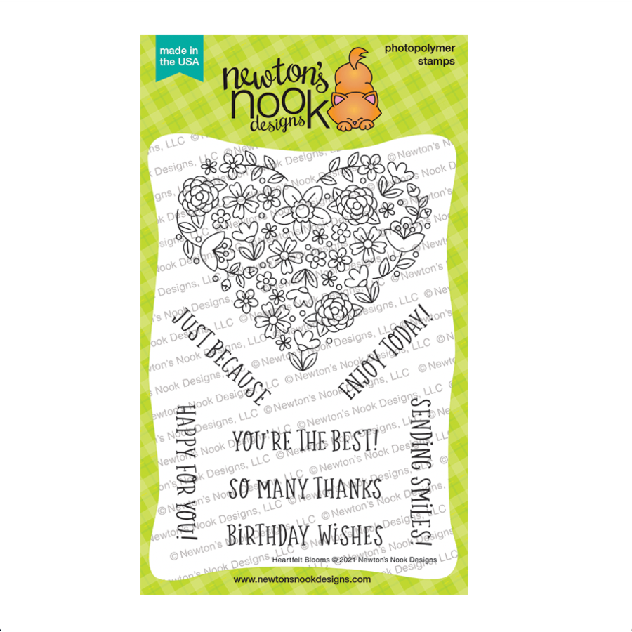 Newton's Nook Designs Heartfelt Blooms Clear Stamps nn2104s06