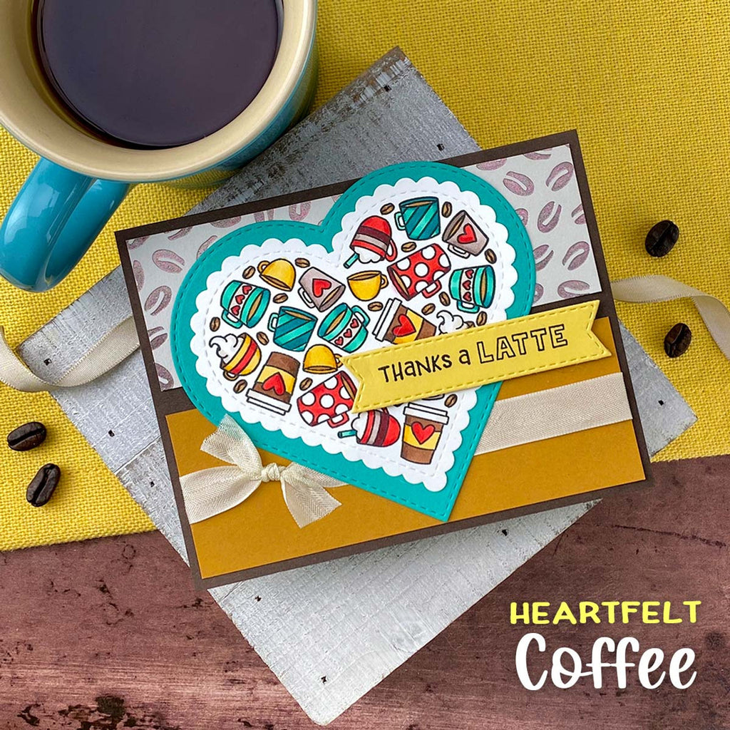 Newton's Nook Designs Heartfelt Coffee Clear Stamps nn2311s04 thanks