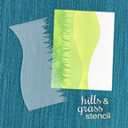 Newton's Nook Designs Hills and Grass Stencil nn1907t04 hill