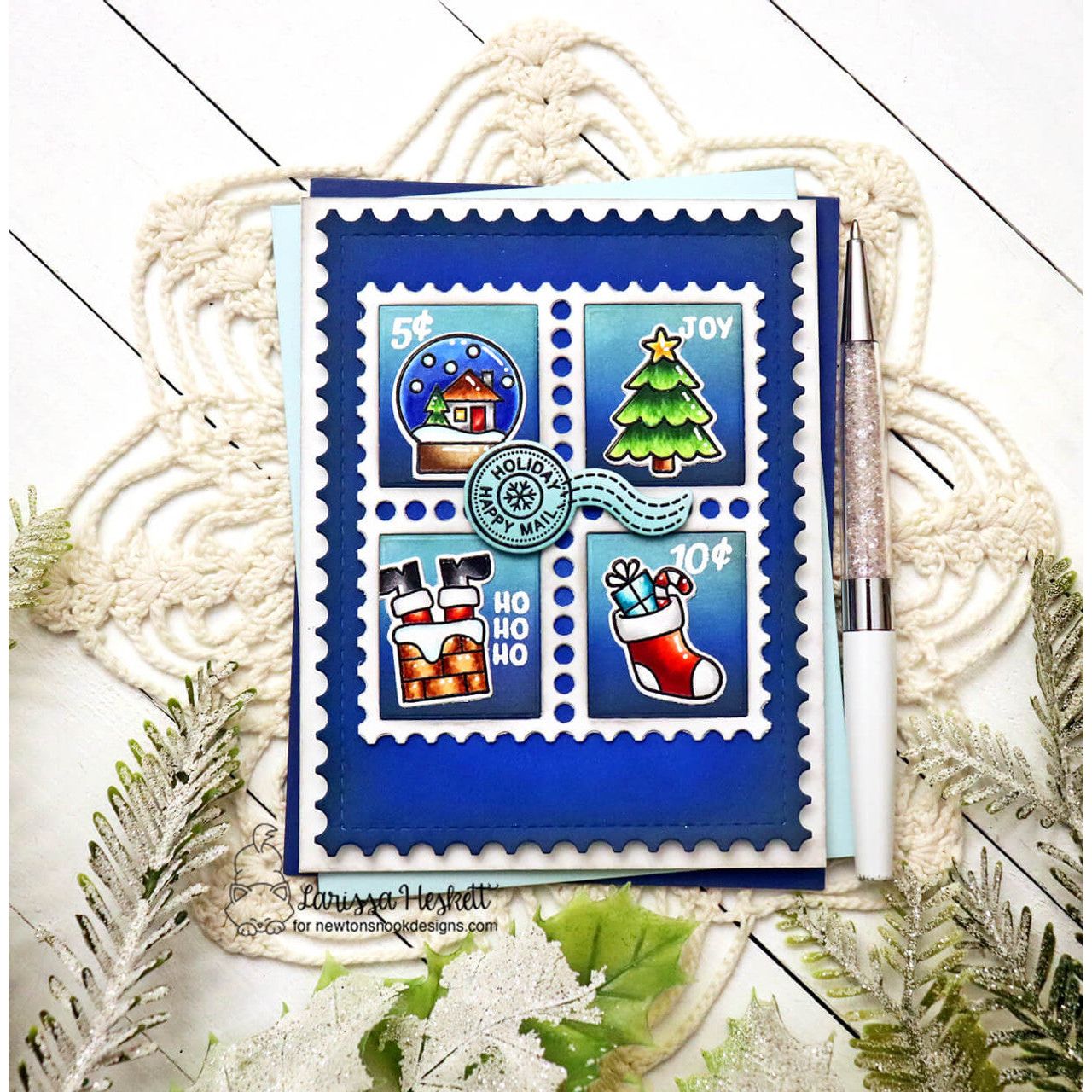 Newton's Nook Designs Holiday Postage Sampler Dies nn2410d03 stocking