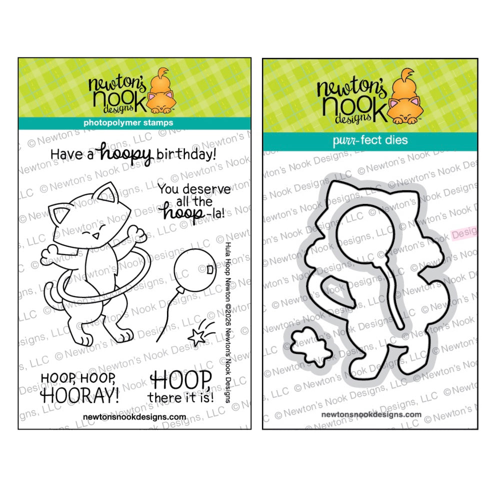 Newton's Nook Designs Hula Hoop Newton Clear Stamp and Die Set