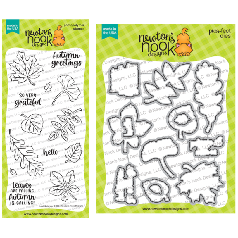 Newton's Nook Designs Leaf Splendor Clear Stamp and Die Set