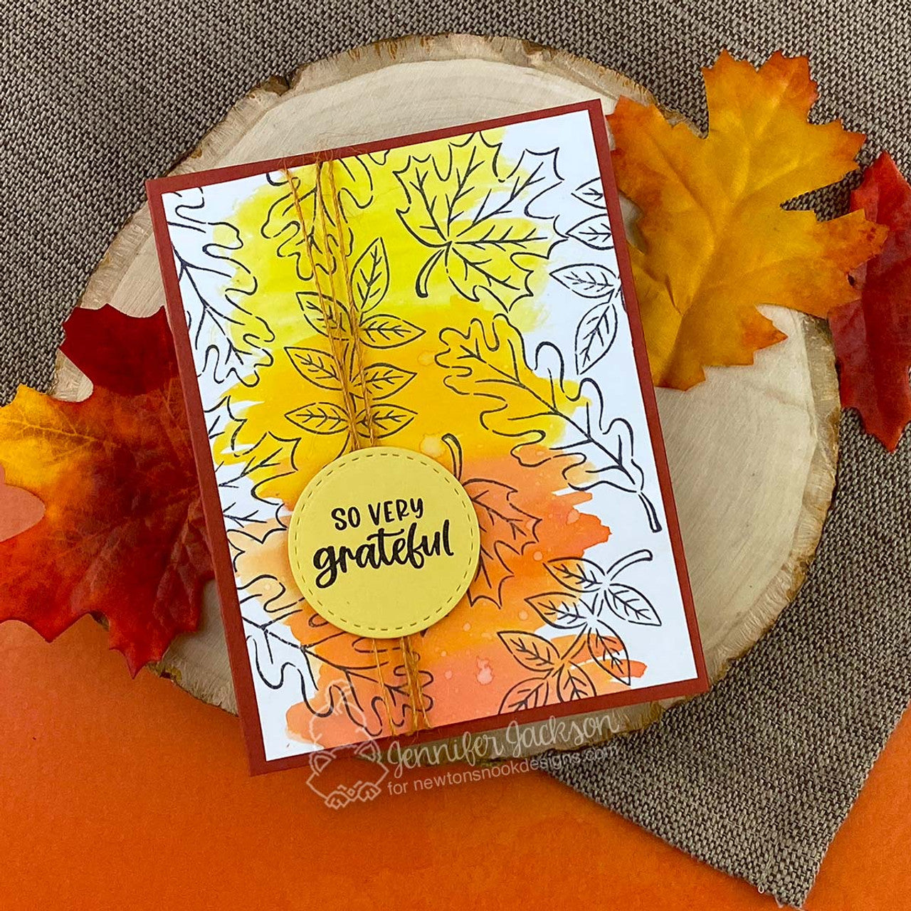 Newton's Nook Designs Leaf Splendor Clear Stamps nn2409s05* grateful