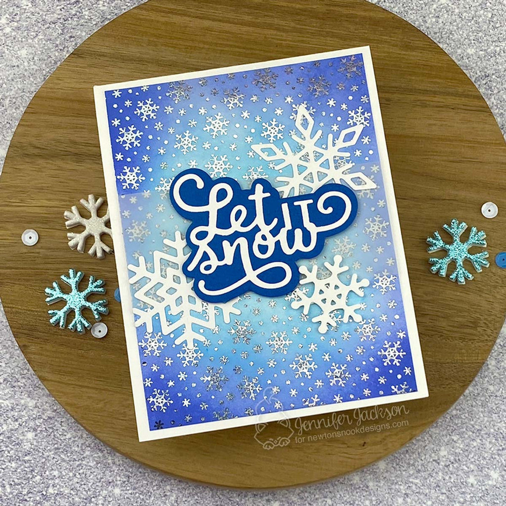 Newton's Nook Designs Let It Snow Dies nn2511d03 blue
