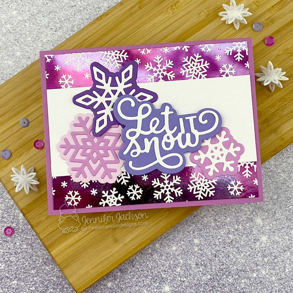 Newton's Nook Designs Let It Snow Dies nn2511d03 snowflakes