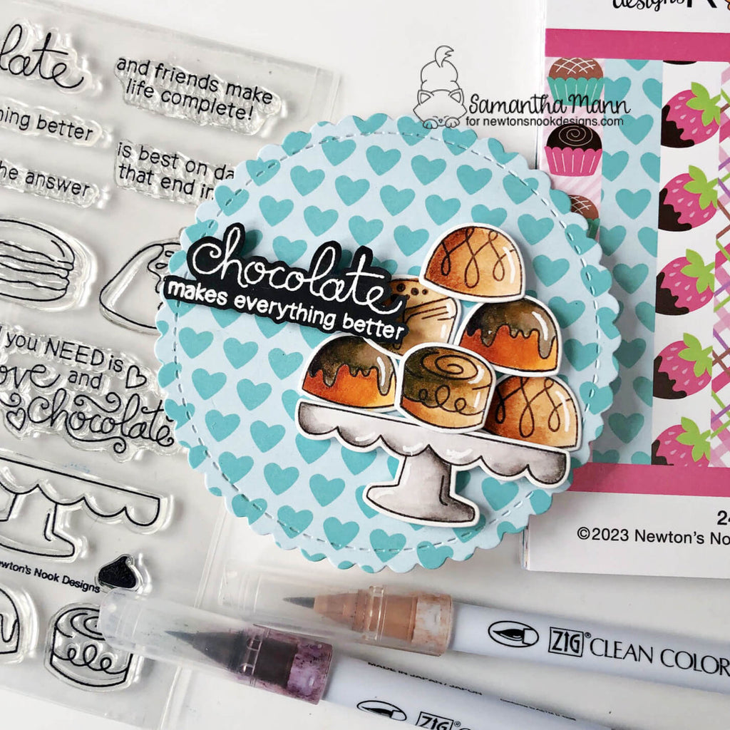Newton's Nook Designs Love and Chocolate 6 x 6 inch Paper Pad nn2301p01 chocolate candies