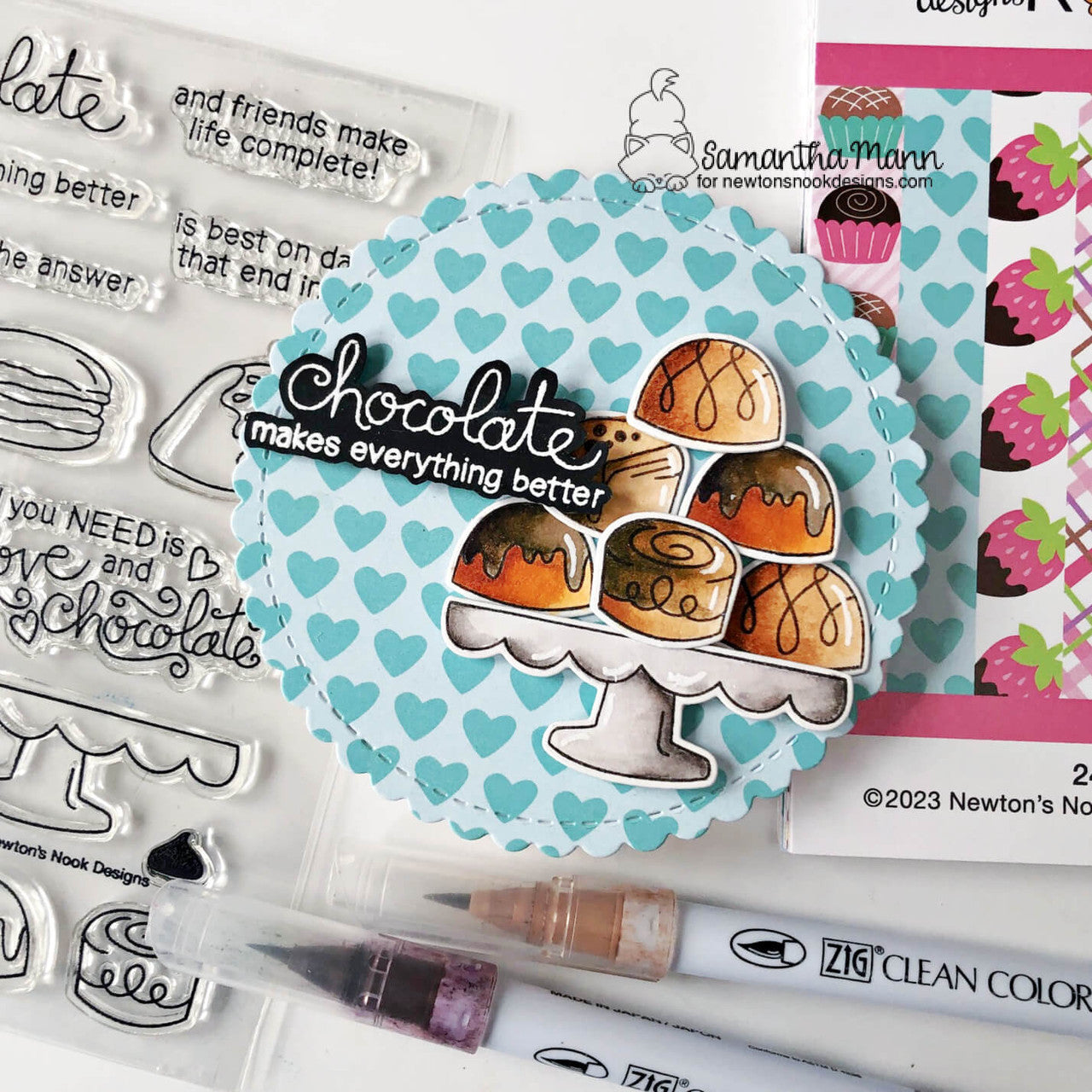 Newton's Nook Designs Love and Chocolate 6 x 6 inch Paper Pad nn2301p01 chocolate candies