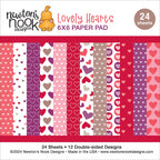 Newton's Nook Designs Lovely Hearts 6x6 inch Paper Pad nn2412p01