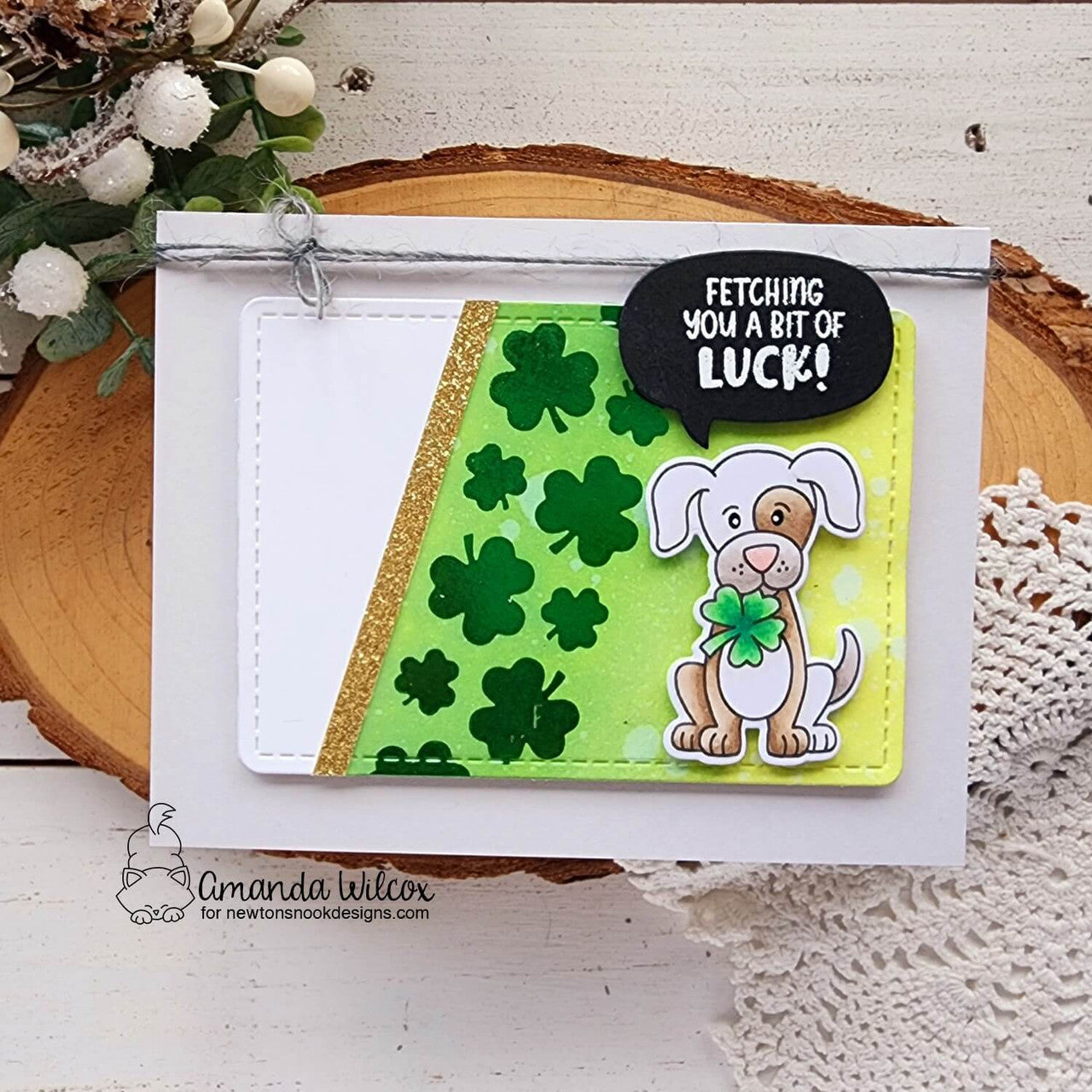 Newton's Nook Designs Lucky Dog Clear Stamps nn2402s02 luck