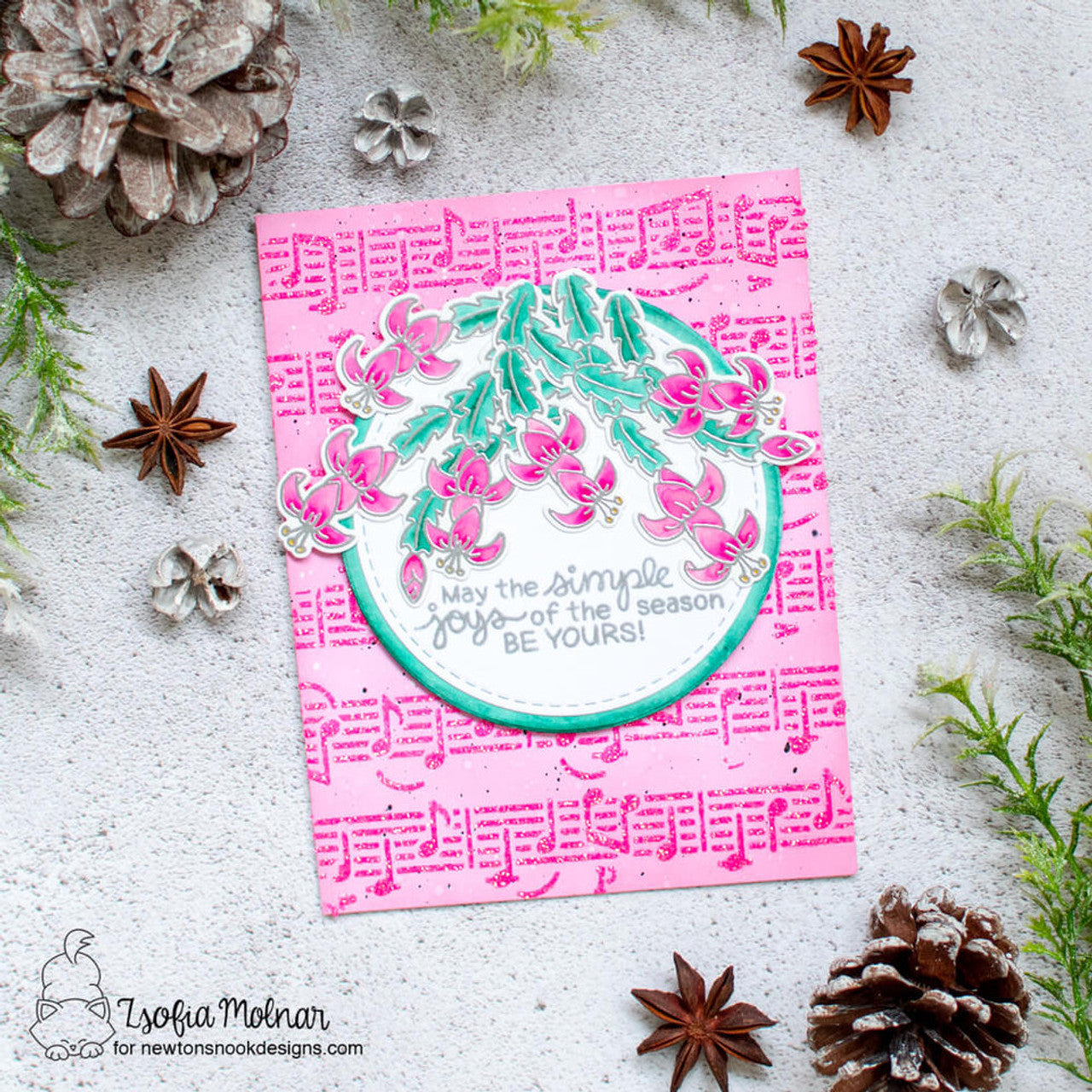 Newton's Nook Designs Music Stencil nn1810t03 flowers