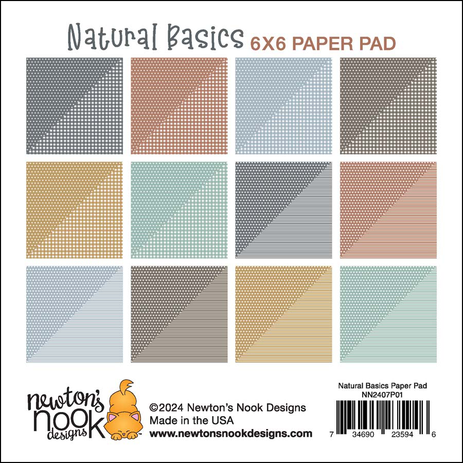 Newton's Nook Designs Natural Basics 6 x 6 inch Paper Pad nn2407p01