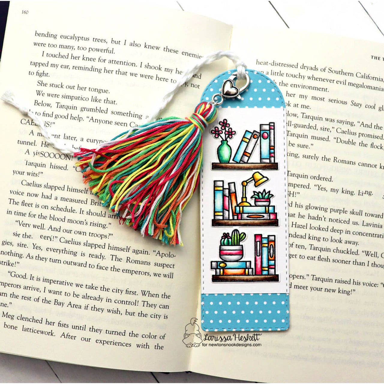 Newton's Nook Designs Never Enough Books Clear Stamp and Die Set bookmark