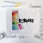 Newton's Nook Designs Never Enough Books Clear Stamps nn2404s04 rainbow
