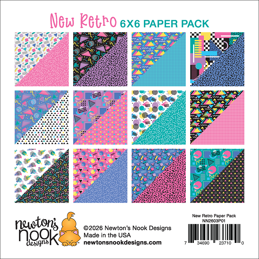 Newton's Nook Designs New Retro 6x6 inch Paper Pad nn2603p01 inside