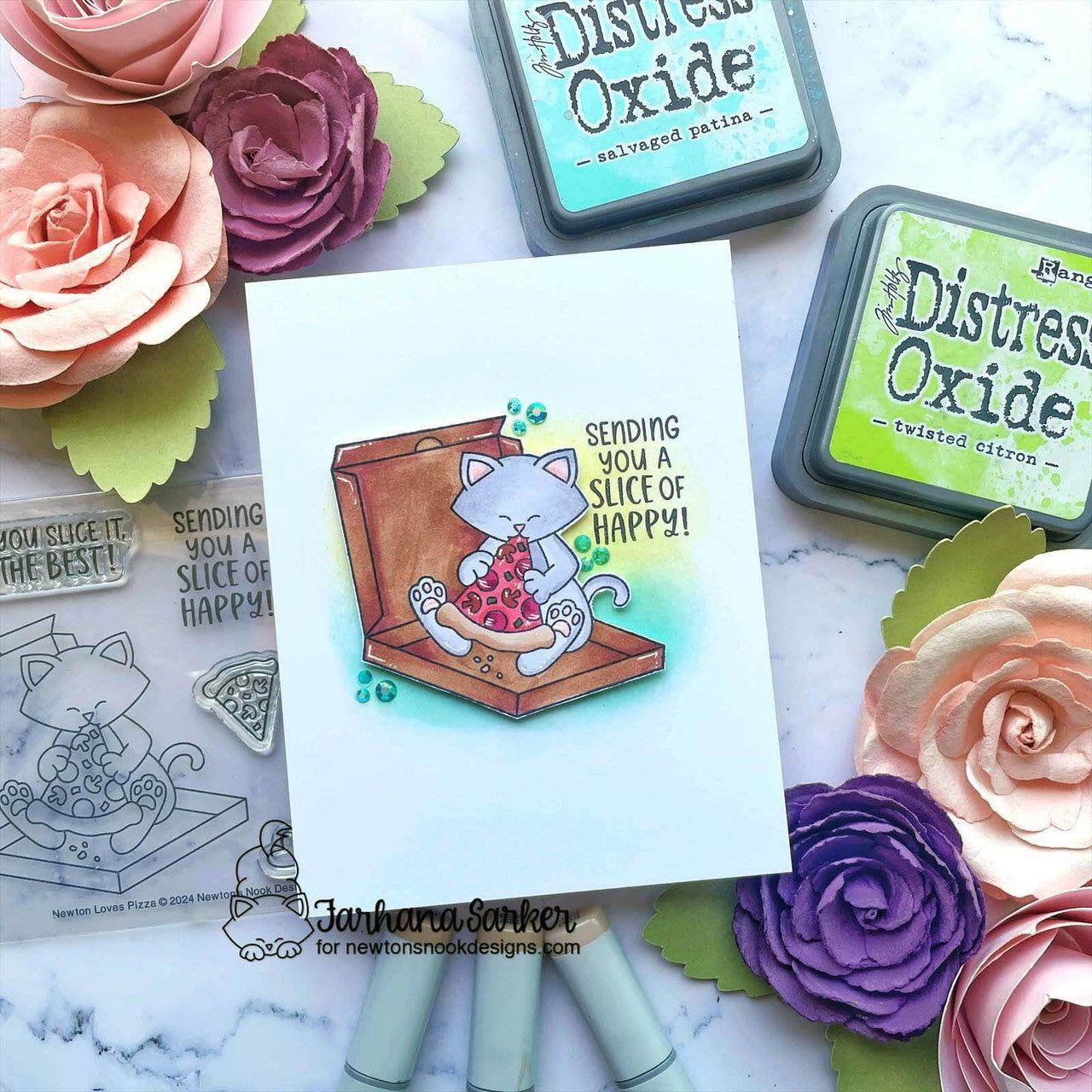 Newton's Nook Designs Newton Loves Pizza Clear Stamp and Die Set