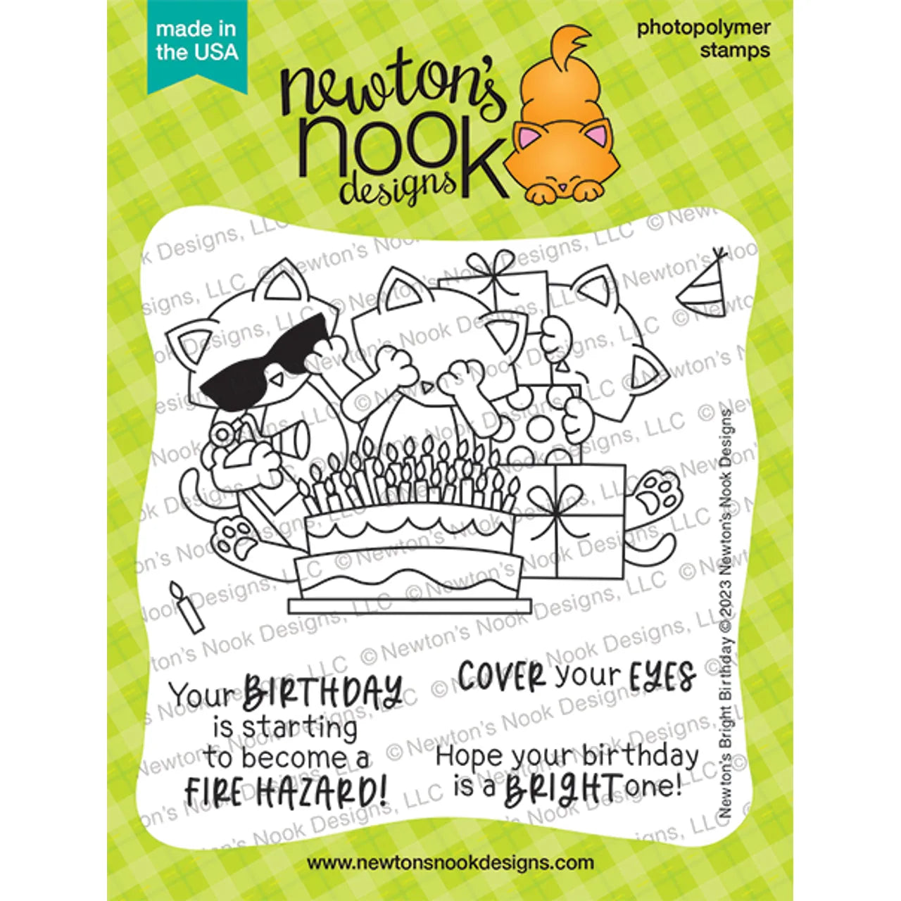 Newton's Nook Designs Newton's Bright Birthday Clear Stamp and Die Set​ product image 1
