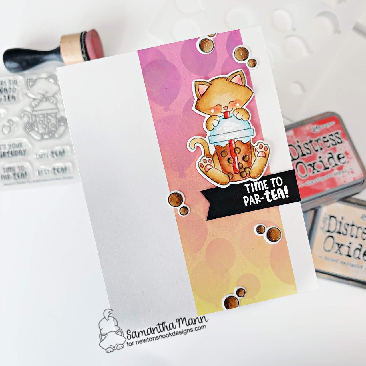 Newton's Nook Designs Newton's Bubble Tea Clear Stamps nn2404s01 party