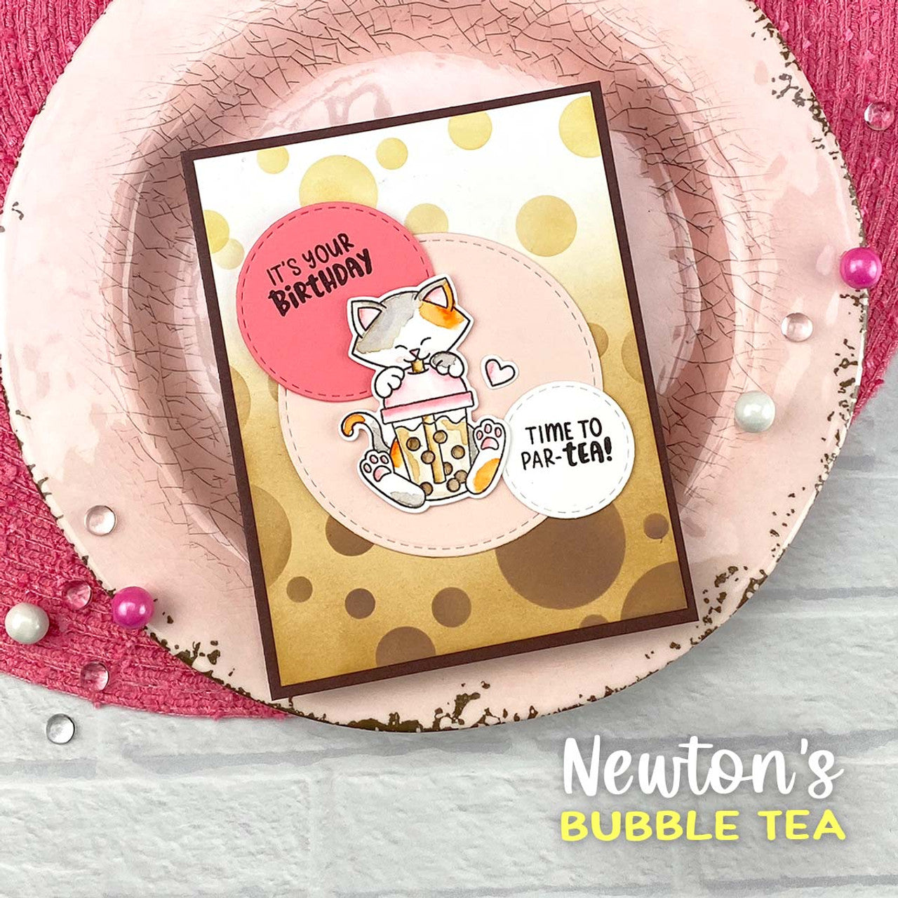 Newton's Nook Designs Newton's Bubble Tea Dies nn2404d01 birthday