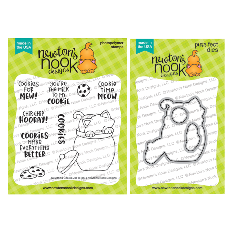 Newton's Nook Designs Newton's Cookie Jar Clear Stamp and Die Set