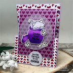 Newton's Nook Designs Newton's Cookie Jar Clear Stamp and Die Set purple