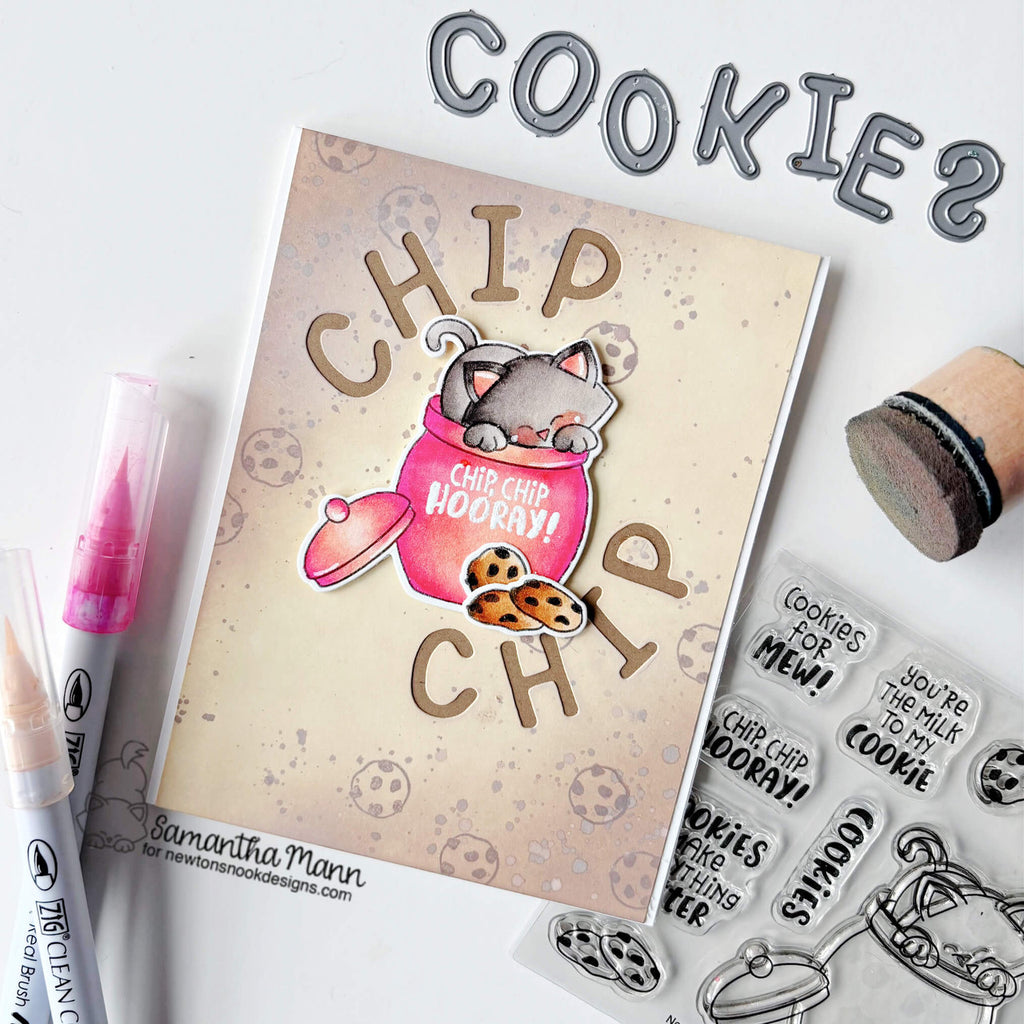 Newton's Nook Designs Newton's Cookie Jar Clear Stamps nn2412s01 chocolate chip