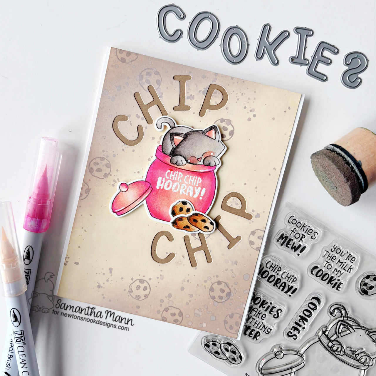 Newton's Nook Designs Newton's Cookie Jar Clear Stamps nn2412s01 chocolate chip