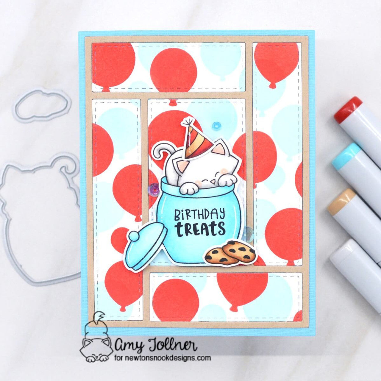 Newton's Nook Designs Newton's Cookie Jar Dies nn2412d01 balloons