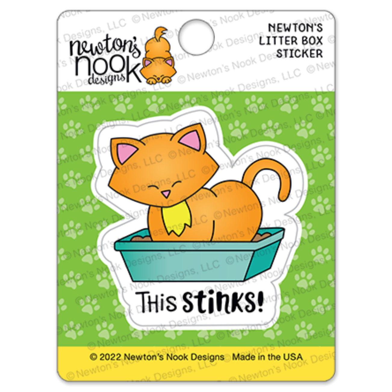 Newton's Nook Designs Newton's Litter Box Sticker nn202203n