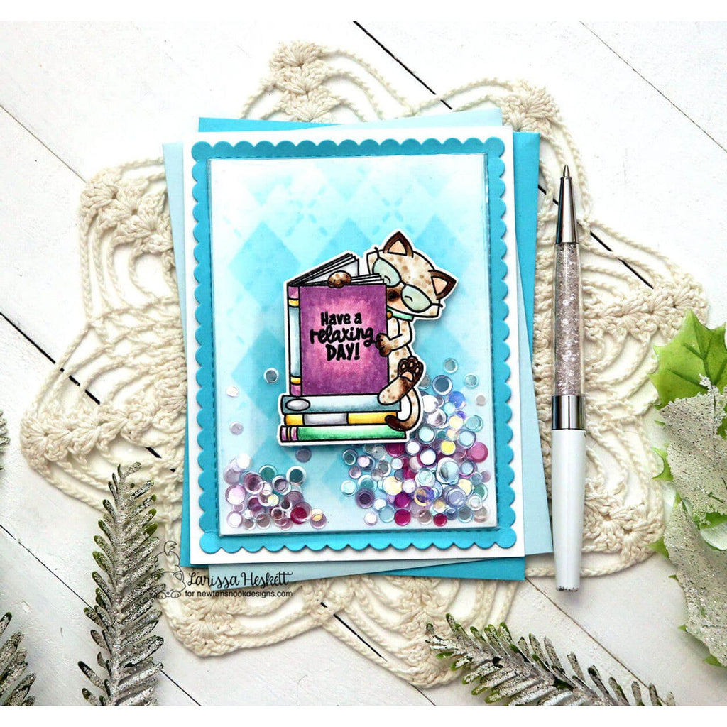 Newton's Nook Designs Newton's Reading List Dies nn2311d01 shaker card