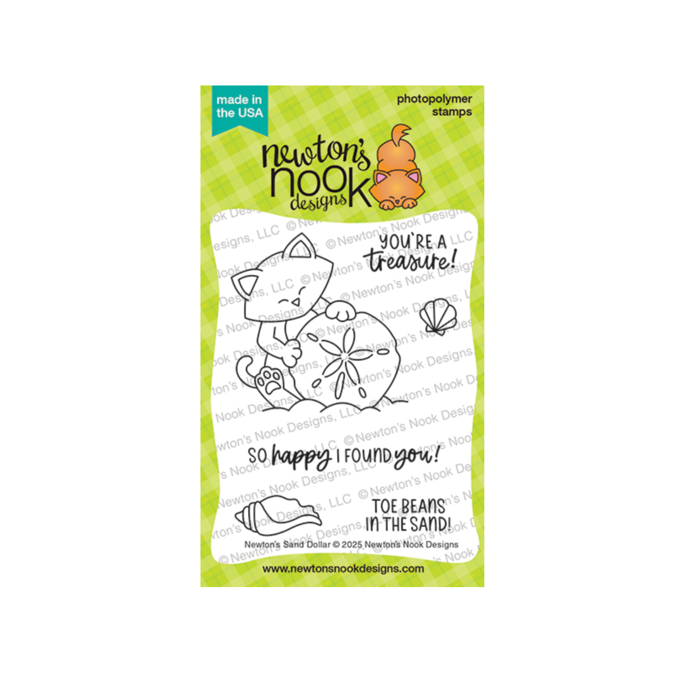 Newton's Nook Designs Newton's Sand Dollar Clear Stamp and Die Set product image 1