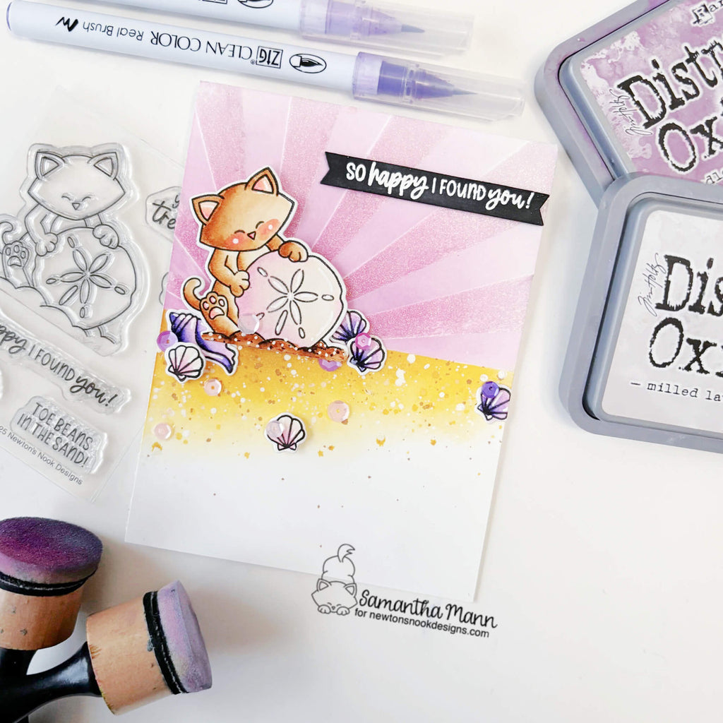 Newton's Nook Designs Newton's Sand Dollar Clear Stamp and Die Set shells