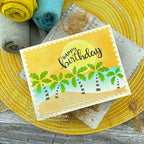 Newton's Nook Designs Palm Tree Line Stencil nn2206t01 happy birthday