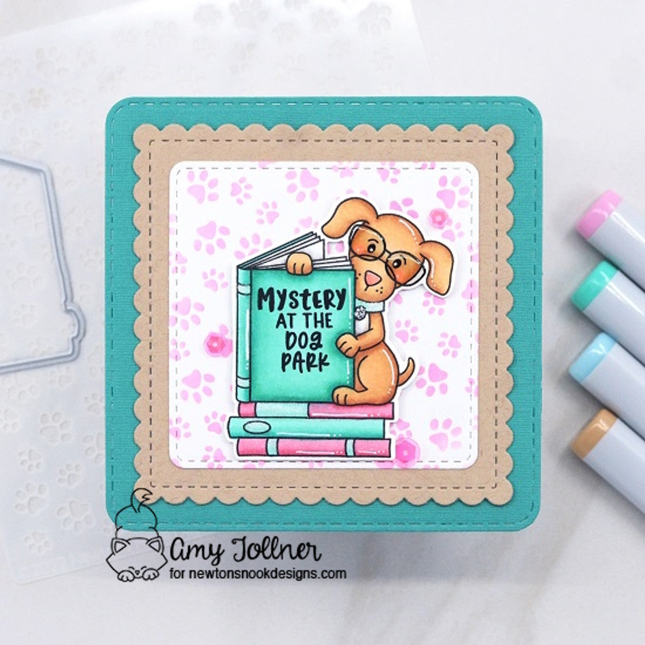 Newton's Nook Designs Petite Paw Prints Stencil nn2203t01 mystery