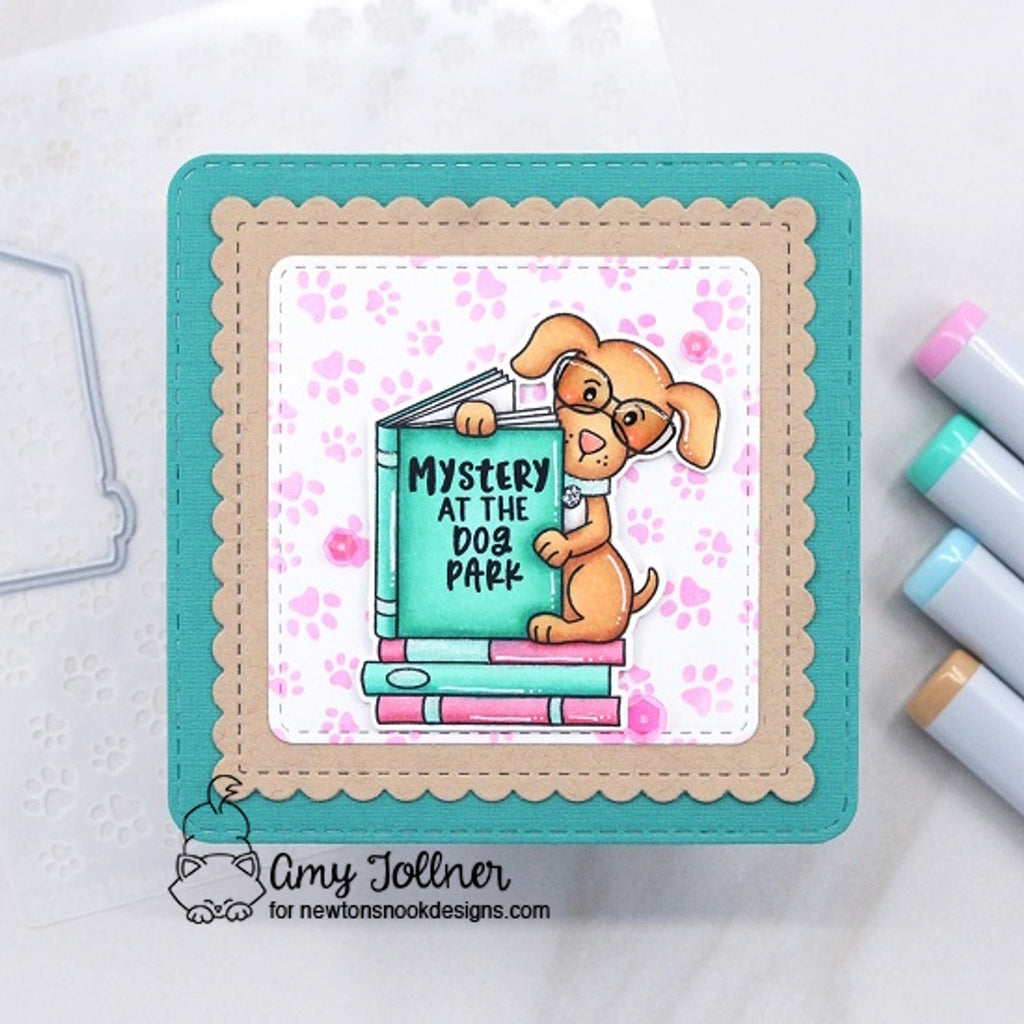 Newton's Nook Designs Petite Paw Prints Stencil nn2203t01 mystery