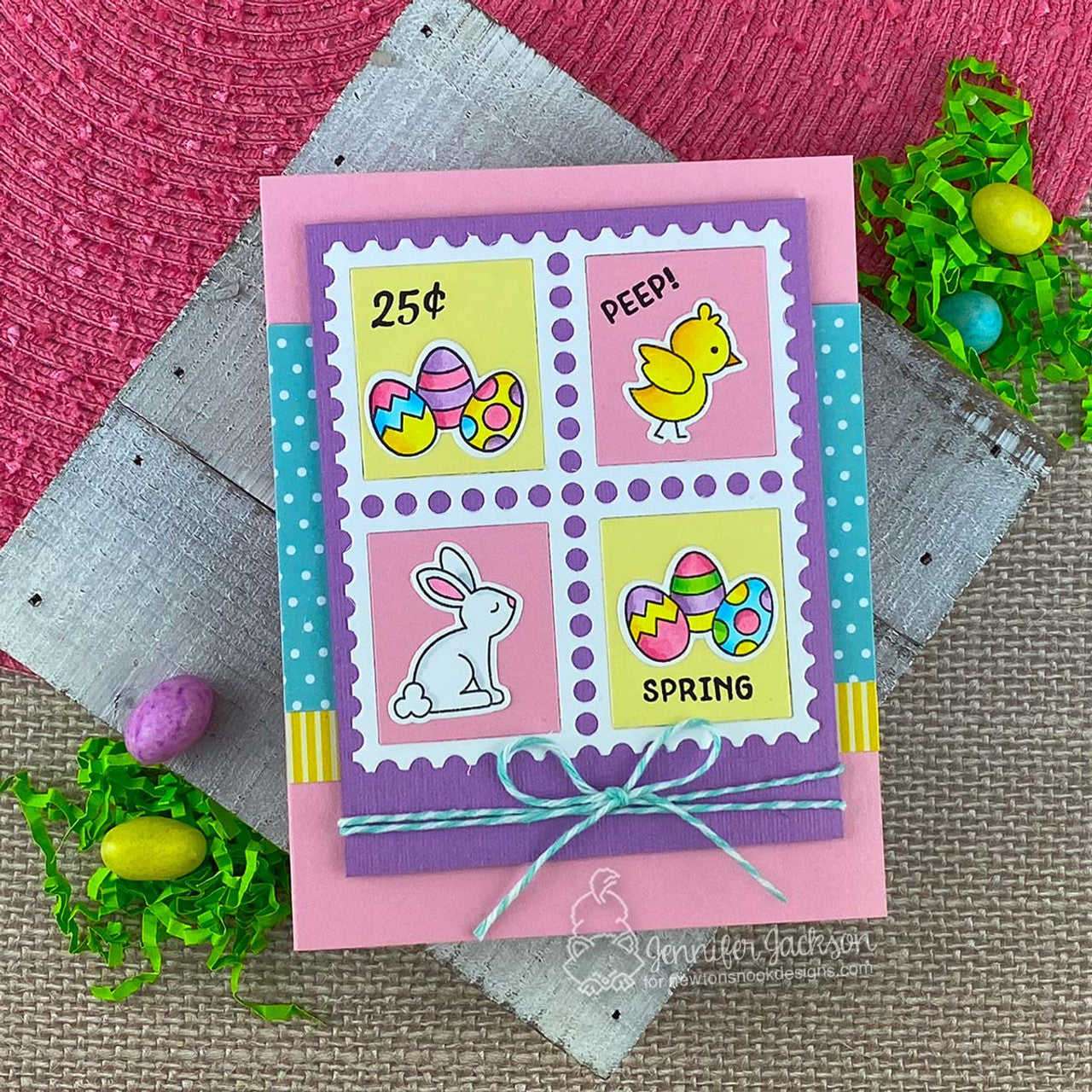 Newton's Nook Designs Postage Stamp Layout Die nn2410d04 easter