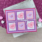 Newton's Nook Designs Postage Stamp Layout Die nn2410d04 hearts