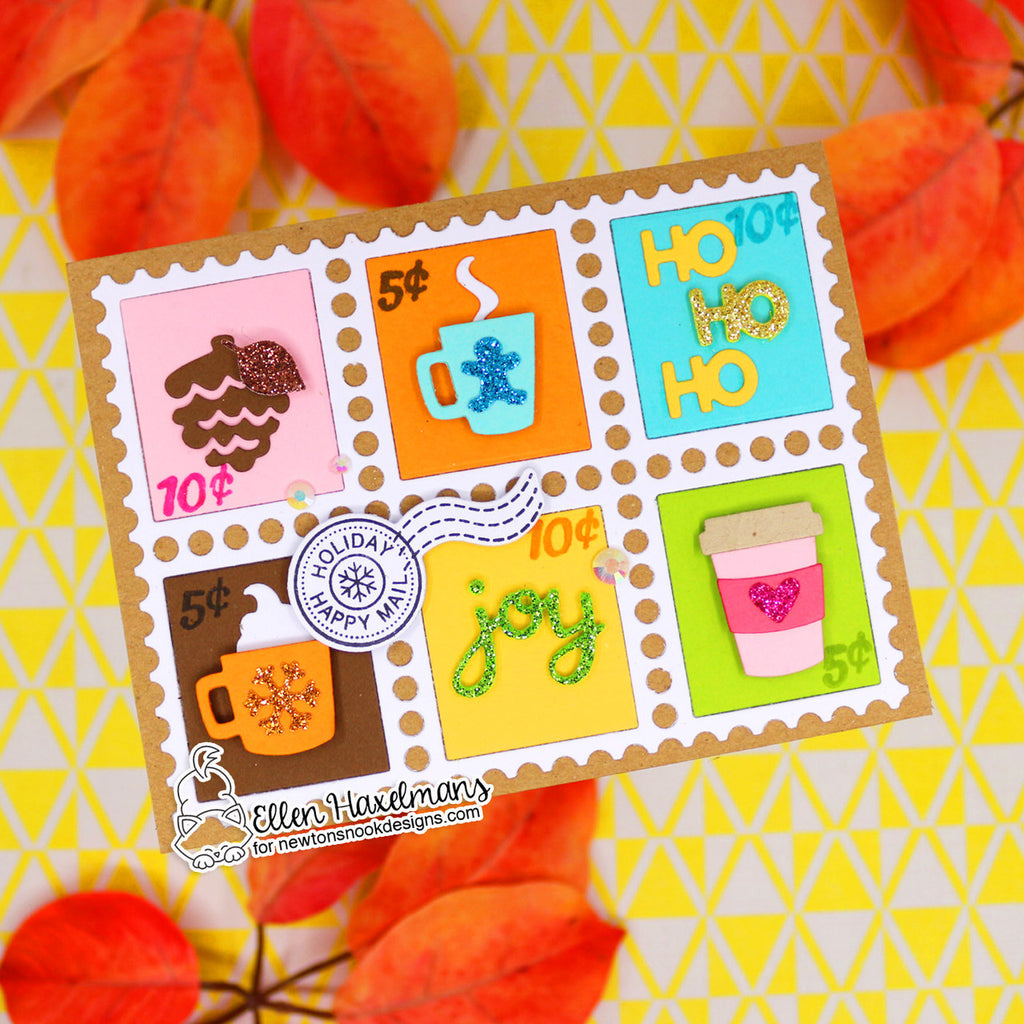 Newton's Nook Designs Postage Stamp Layout Die nn2410d04 joy
