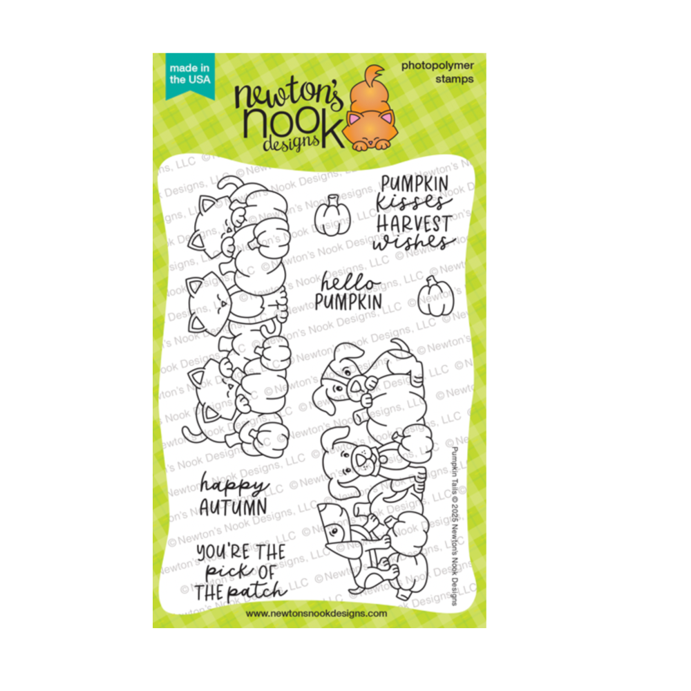 Newton's Nook Designs Pumpkin Tails Clear Stamp and Die Set image 1