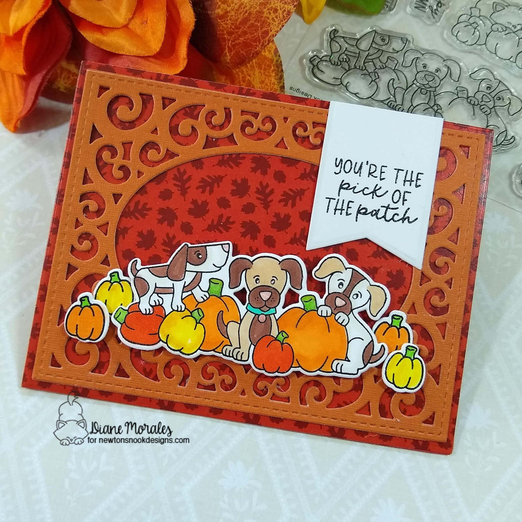 Newton's Nook Designs Pumpkin Tails Dies nn2509d06 dogs