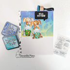 Newton's Nook Designs Puppy's Bubble Tea Clear Stamp and Die Set* bestie