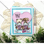 Newton's Nook Designs Puppy's Bubble Tea Clear Stamp and Die Set* confetti