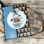 Newton's Nook Designs Puppy's Bubble Tea Clear Stamps nn2404s02 joy