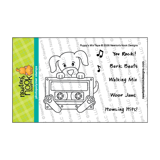 Newton's Nook Designs Puppy's Mix Tape Clear Stamps nn2603s01