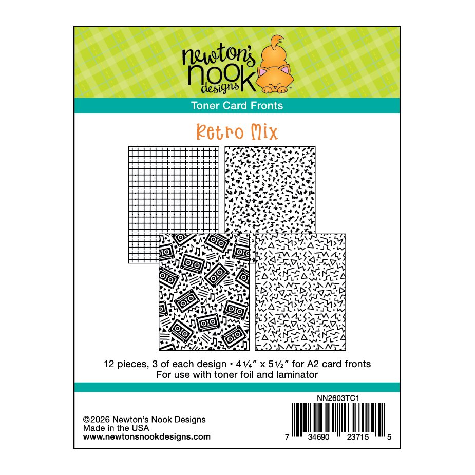 Newton's Nook Designs Retro Mix Toner Card Fronts Pack nn2603tc1